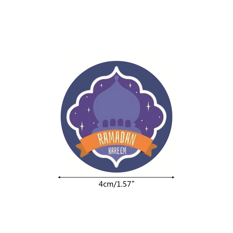 1 Cuộn Nhãn Dán Trang Trí Lễ Hội Eid Kiểu Hồi Giáo Dễ Thương