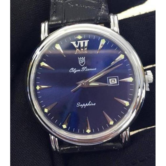 Mặc gì đẹp: [Freeship] Đồng hồ nam mặt kính sapphire Olym Pianus OP130-07 OP130-07MS-GL xanh