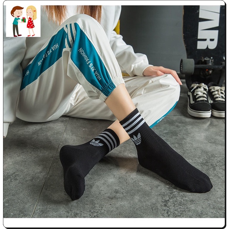 Tất thể thao nam nữ adi.das đẹp, dùng cho giày thể thao sneaker hoặc đá bóng