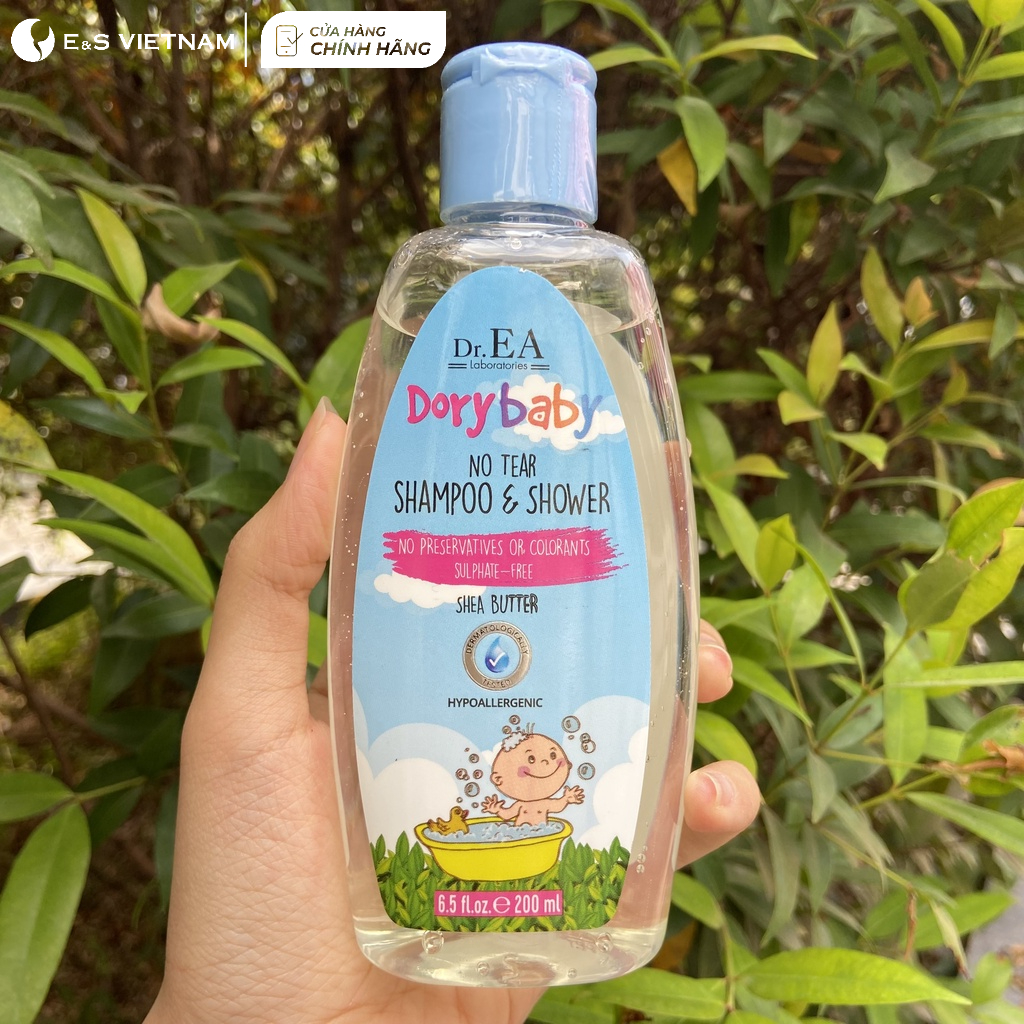 Sữa Tắm Gội Toàn Thân cho bé Dr.EA DORY BABY 200ml Dịu Nhẹ, Không Cay Mắt An Toàn Lành Tính