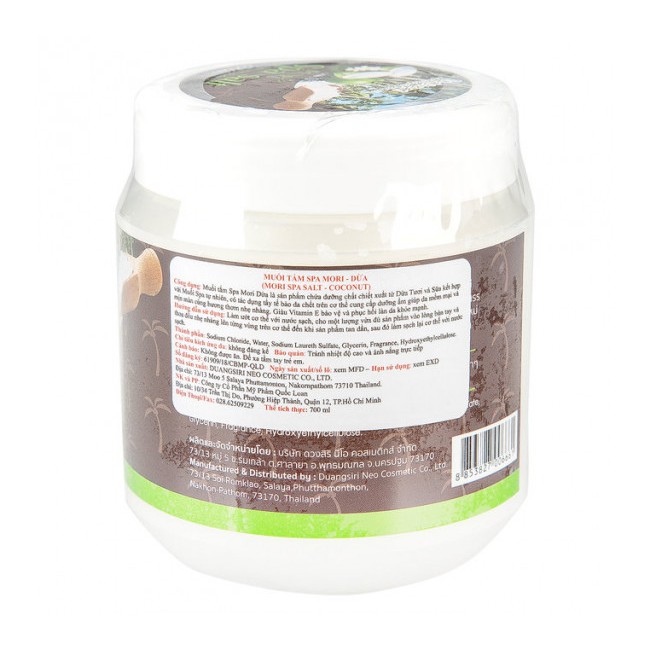 Muối Tắm Tẩy Tế Bào Chết MORI Hương Dừa 700g