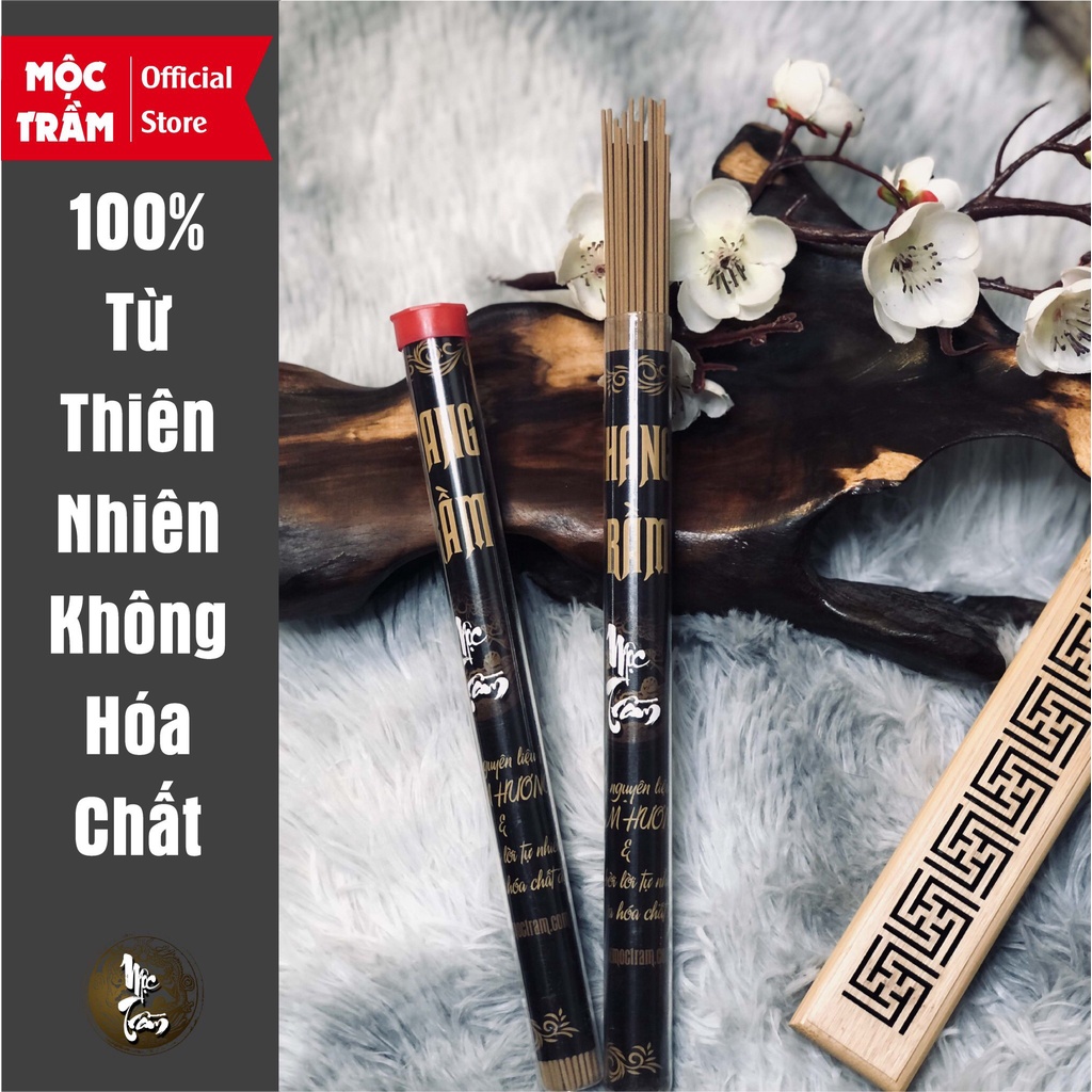 Nhang Không Tăm Trầm Hương Cao Cấp Thơm Ngọt - Xông Thiền Tẩy Uế - Tinh Khiết 100% Từ Trầm Hương Nguyên Chất