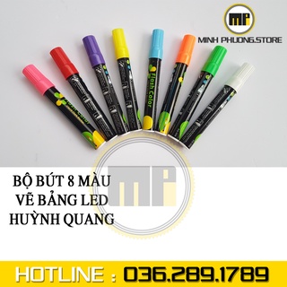 8 bút Huỳnh quang, bút dạ quang viết bảng menu quảng cáo