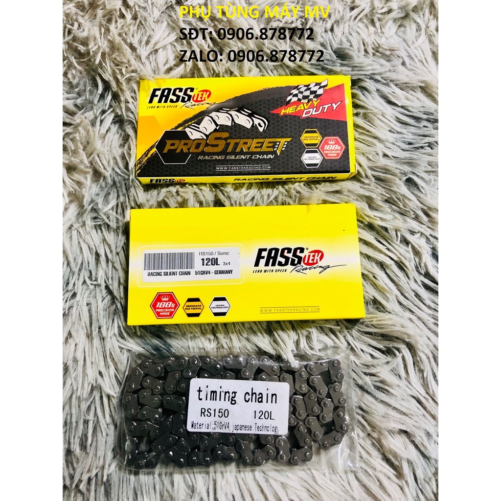 Sên cam FASSTek V2 đủ size 96/97/98/99/100/101/102/103/104/120/122/124L dành cho xe EX135/150/Winner. Yêu Thích ❤️❤️❤️