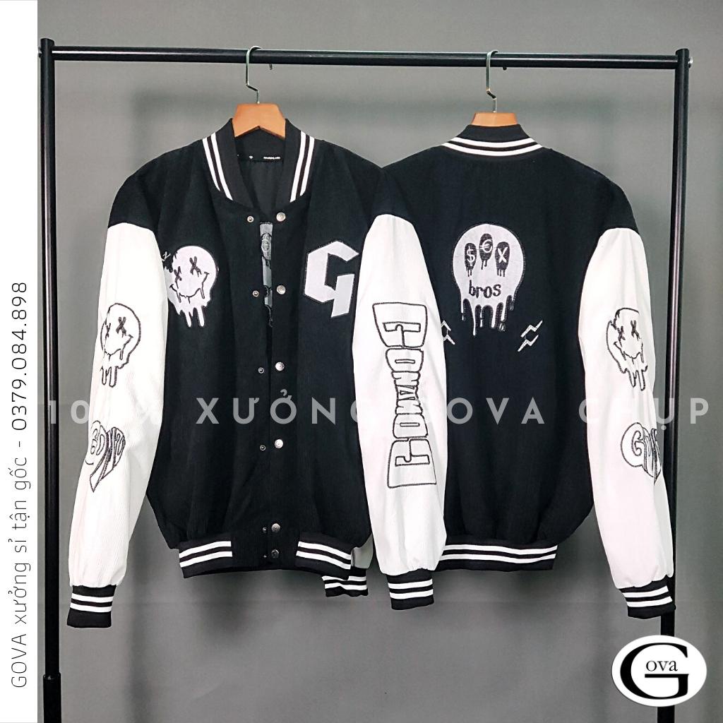 Áo Khoác Nhung Gân Tăm GONZ BROS Form Rộng Ulzzang, Áo Khoác Nhung Nam Nữ Cực Đẹp GOVA