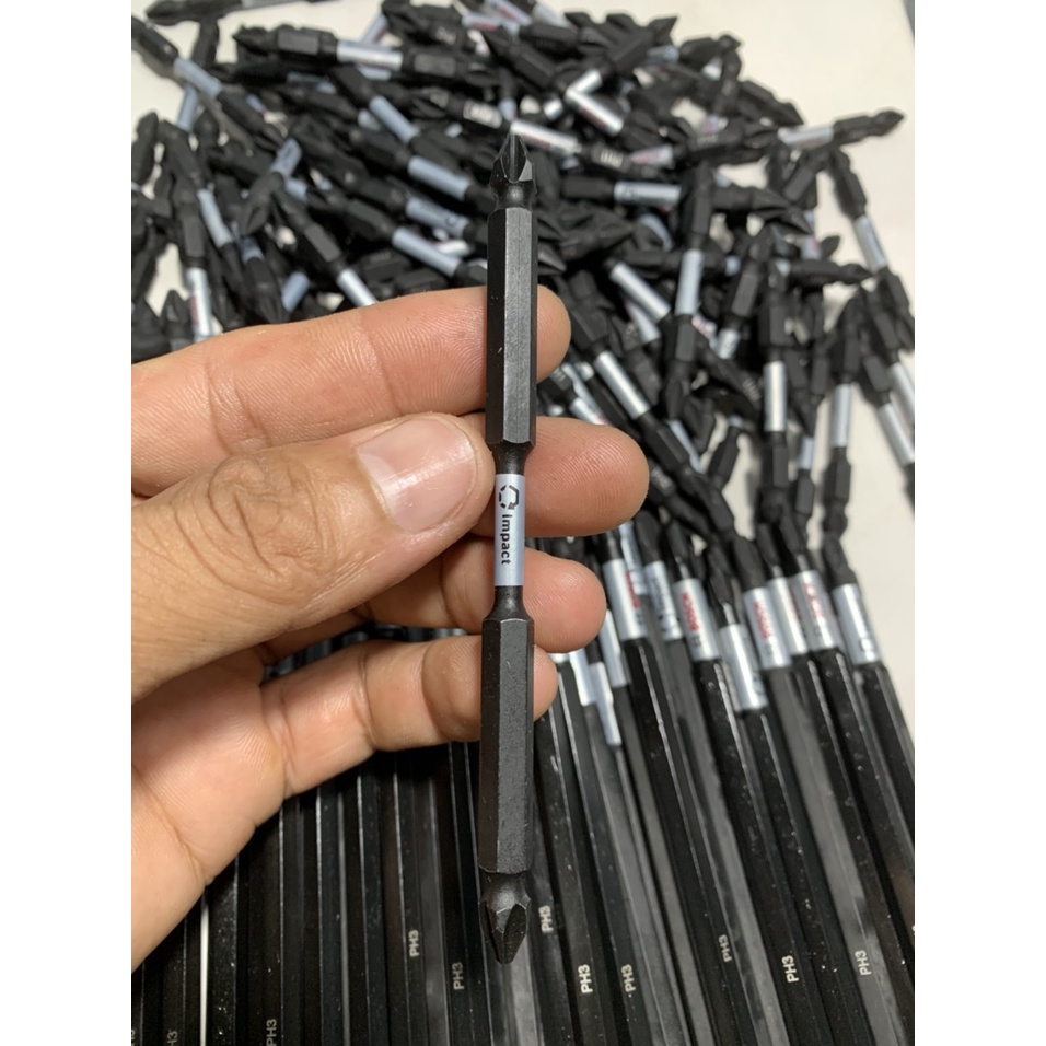 Mũi vít Bosch hai đầu PH2 - PH2 dài 110mm đuôi nhỏ chính hãng có từ