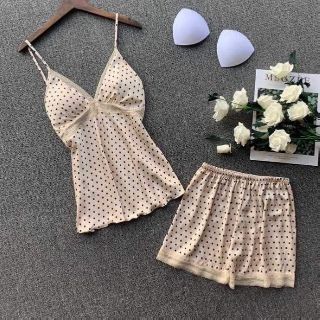 Bộ ngủ áo 2s quần đùi chấm bi