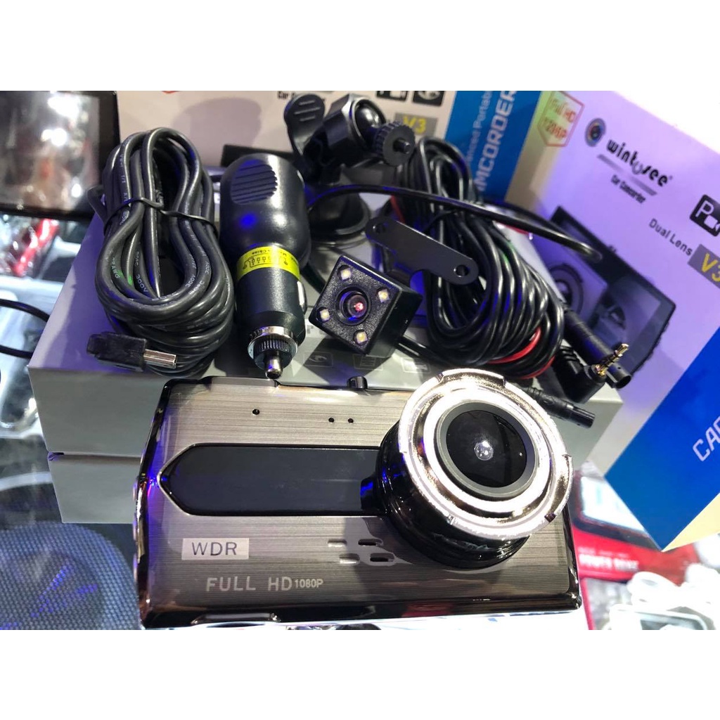 Camera hành trình wintosee V3 hình ảnh 1296p siêu nét, goc quay rộng, chống ngược sáng