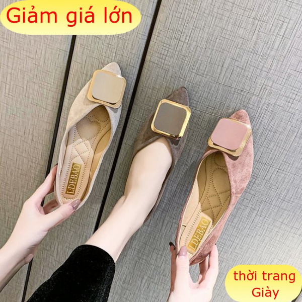 Giày Búp Bê Mũi Nhọn Thời Trang 2021 Cho Nữ