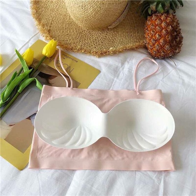 Áo Lót Bra, Áo Ngực Su Đúc 2 Dây Xinh Xắn Chất Thun Mát Lạnh Có Đệm Nâng Ngực 8881 | BigBuy360 - bigbuy360.vn