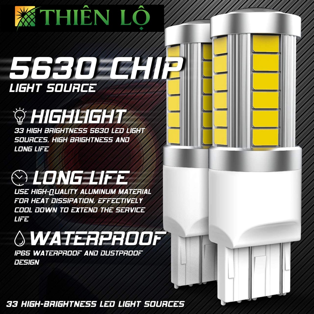 01 Đèn LED Phanh Xe Hơi T20 7443 7440 đèn thắng, hậu, stop, lùi siêu sáng - Sản phẩm cao cấp của Thiên Lộ