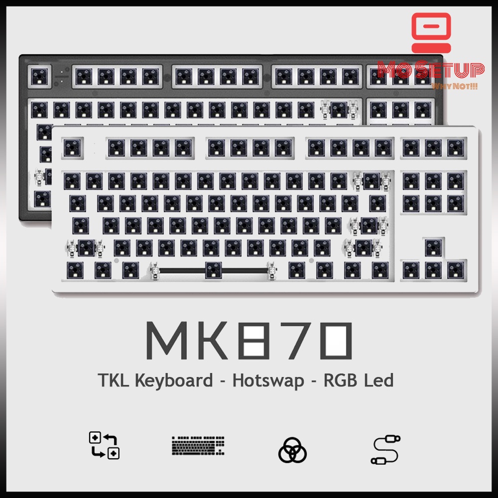 MK870 Chính Hãng - KIT Bàn phím cơ - Kit mechanical keyboard - Hotswappale Switch - MK870