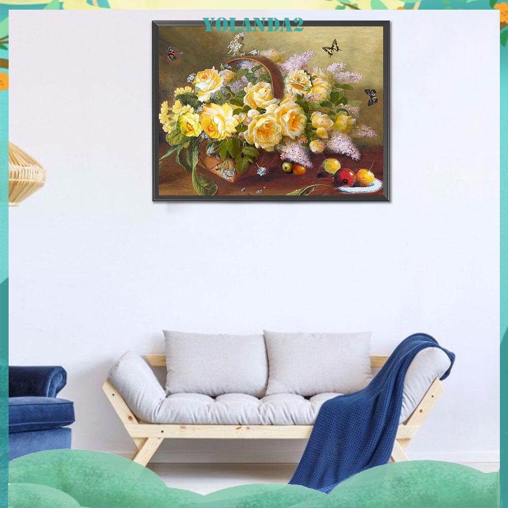 Tranh Thêu Chữ Thập DIY 11CT Hình Hoa Tử Đinh Hương