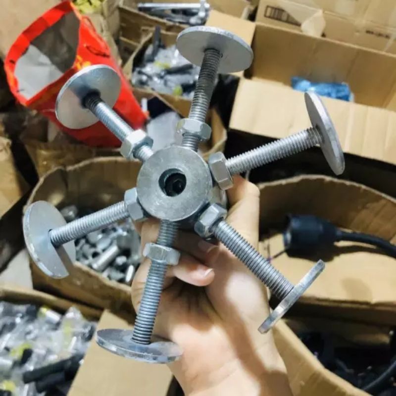 Cữ Xoay 6 Cạnh Để Căn Nhôm Cho Máy Phay Đố Mạ Kẽm Sáng Bóng Chống Rỉ Sét Bay Màu