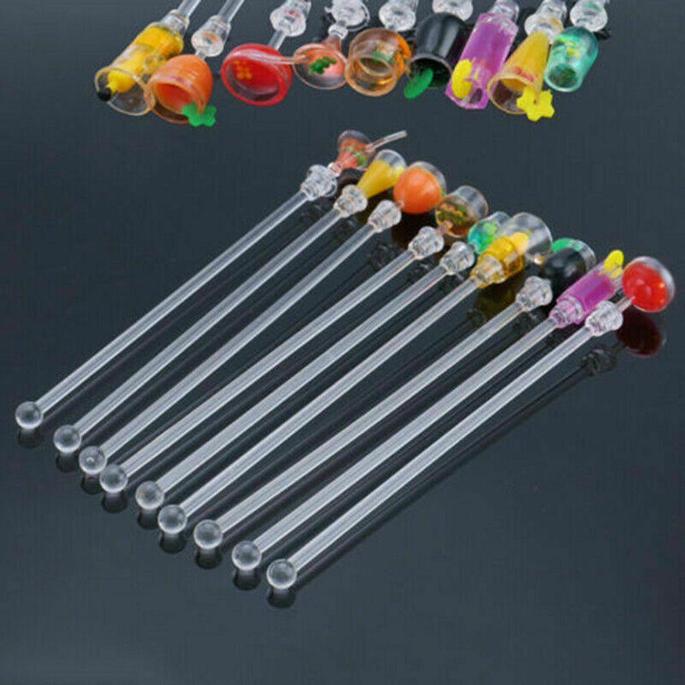 ZAIJIE24 Bộ 10 Cây Khuấy Đồ Uống Bằng Acrylic