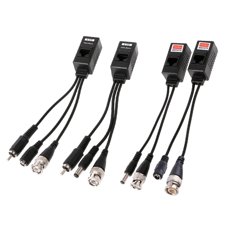 1 Cặp Thiết Bị Thu Phát Tín Hiệu Video BNC Sang RJ45 + Máy Quay CCTV