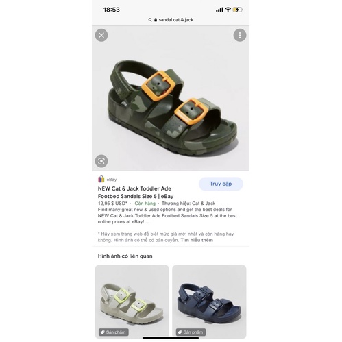 Sandal siêu nhẹ, quai kép, hàng xuất xịn xò cho bé, quai có thể điều chỉnh.