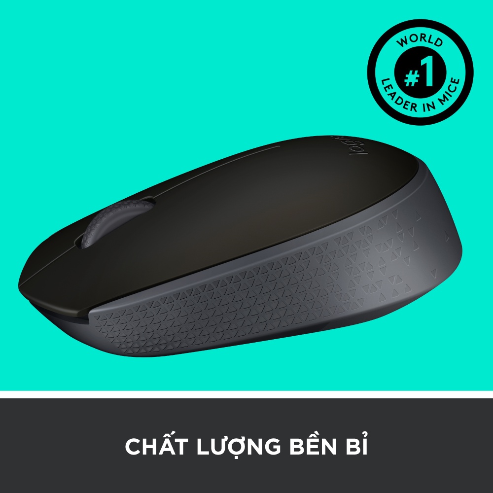 Chuột không dây Logitech B170 - USB, nhỏ gọn, pin 1 năm, phù hợp PC/ Laptop