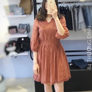 2001 đầm ren dáng xoè
