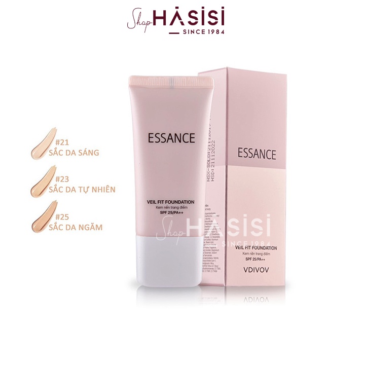 Kem Nền Trang Điểm ESSANCE - VDIVOV Veil Fit Foundation SPF25/PA++ 30ml