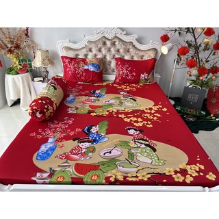 Bộ ga giường thun Hàn Quốc mẫu hoạt hình cho bé