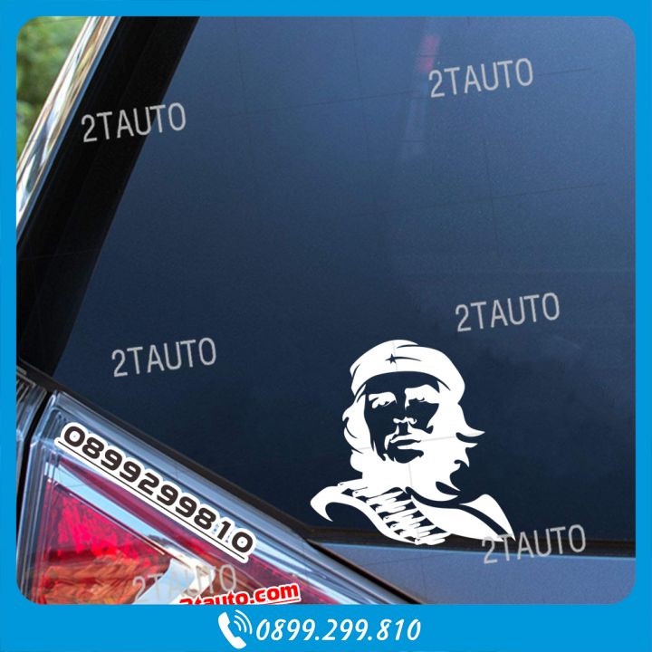 Tem decal CHE GUEVARA, logo CHE GUEVARA dán ô tô xe hơi xe máy- decal dán xe nhiều màu tùy chọn- MẪU 2
