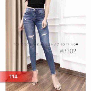 Quần bò nữ rách cao cấp Giá SALE Chất vải bao đẹp