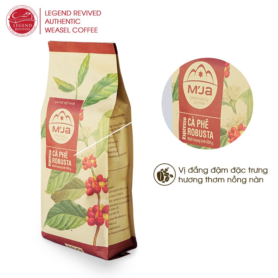 Cà Phê Đặc Sản M’Ja Robusta Túi 500g | BigBuy360 - bigbuy360.vn