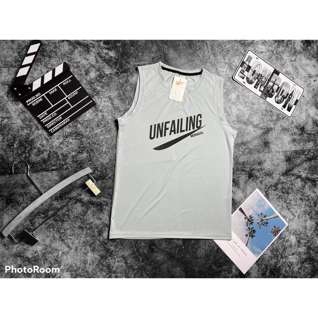 Áo Thể Thao sát nách cho Nam chất vải thun lạnh Tanktop 6 Màu UNFAILING - AN01