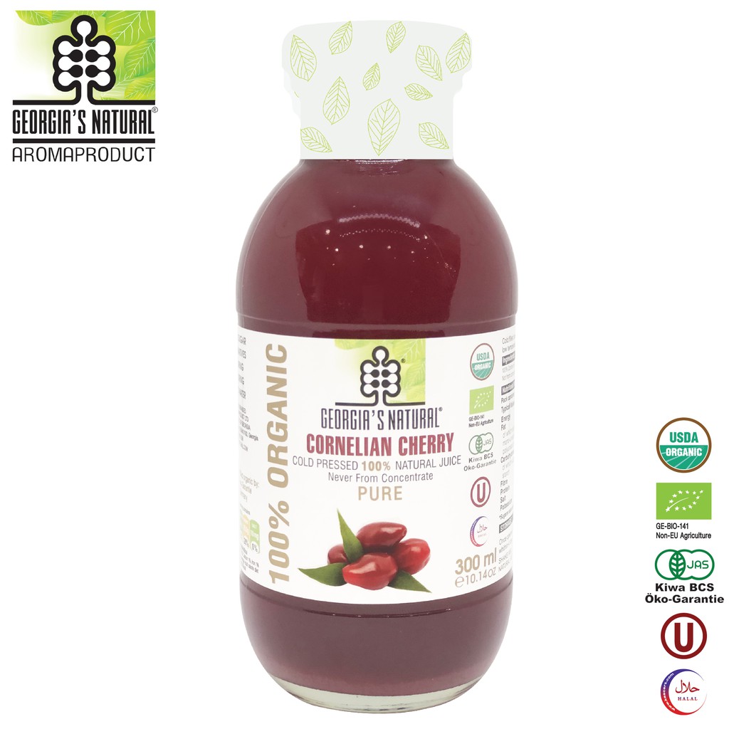 Nước Ép 100% Hữu Cơ Anh Đào Cornelian Tăng Cường Vitamin C - Georgia's Natural - 750ml