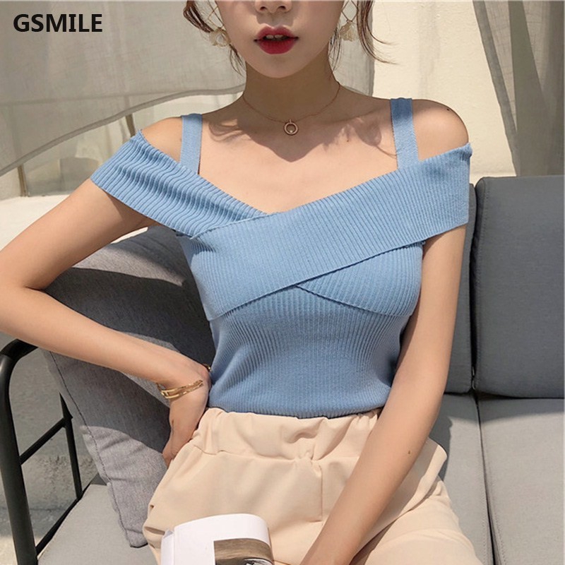 Áo dệt kim không tay màu trơn phong cách Hàn Quốc thời trang cho nữ | BigBuy360 - bigbuy360.vn