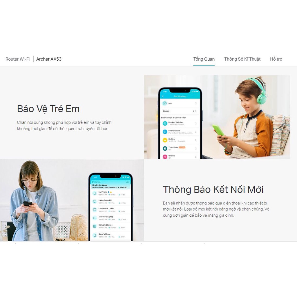Bộ Phát Wifi TP-Link Archer AX53 (Router Wi-Fi 6 Gigabit Băng Tần Kép AX3000)