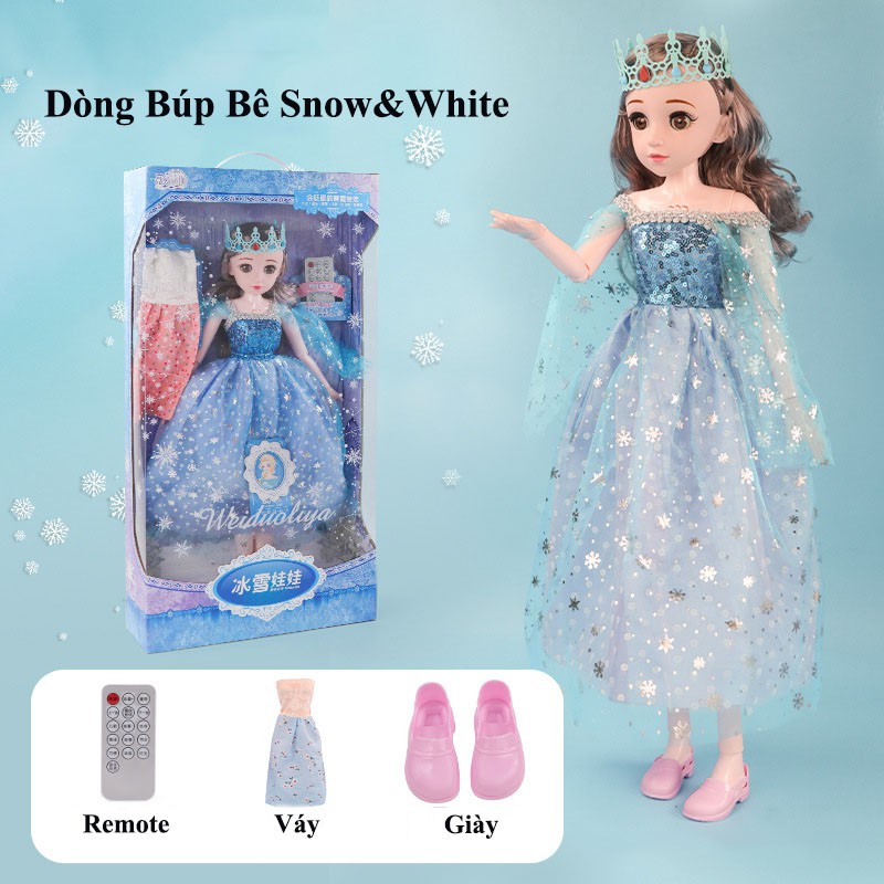 Búp bê barbie size lớn 60cm có điều khiển remote nhạc, mắt nhắm mở 4D cực đẹp