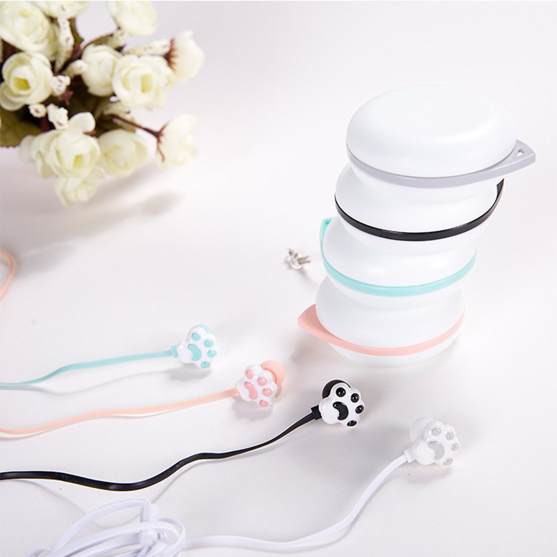 Tai nghe nhét tai thiết kế họa tiết hoạt hình dễ thương kèm hộp đựng chất lượng cao