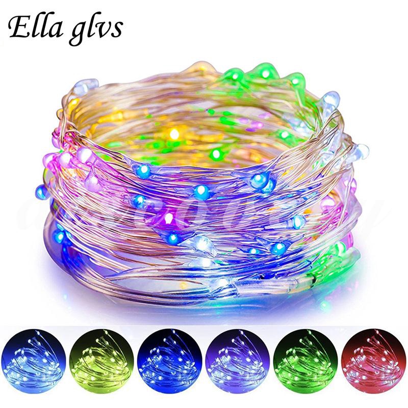 2M 20Pcsled Light String Copper Wire Lamp Super Bright Colorful Home Decoration Light