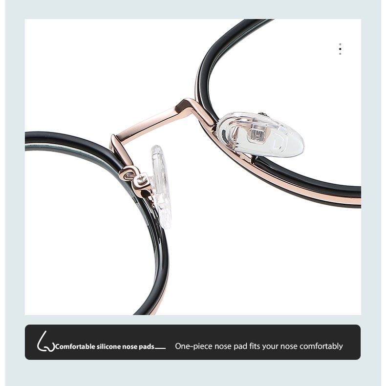 Mắt kính ZELIN ZC808 gọng tròn kim loại chống ánh sáng xanh phong cách retro