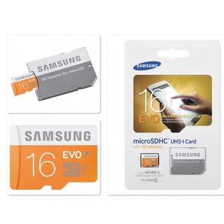 Thẻ nhớ Micro SDHC Samsung Evo class 10 UHS-I  - 16 GB , 48 MB/s
