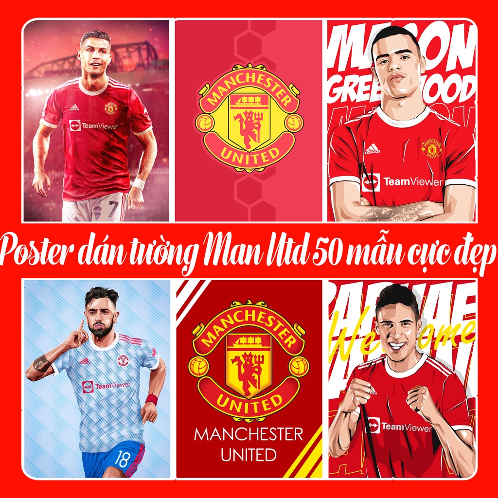 Poster Manchester United Nhiều Mẫu Cực Đẹp, Ảnh Dán Tường Manchester United  Có In Theo Yêu Cầu | Shopee Việt Nam