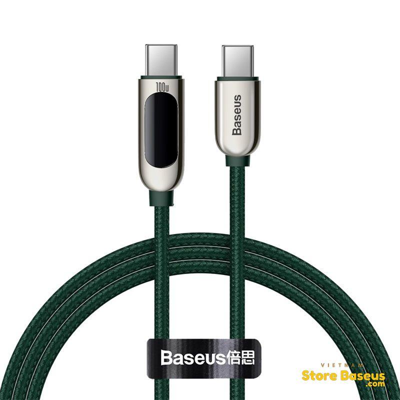 Cáp sạc nhanh C to C 100W Baseus Display Fast Charging Data Cable| Bảo hành chính hãng 12 tháng