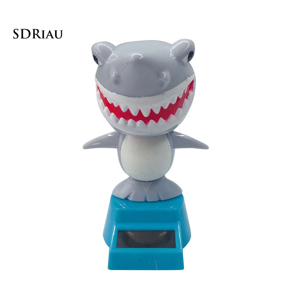 Phụ kiện trang trí xe hình cá mập dùng năng lượng mặt trời ngộ nghĩnh đáng yêu