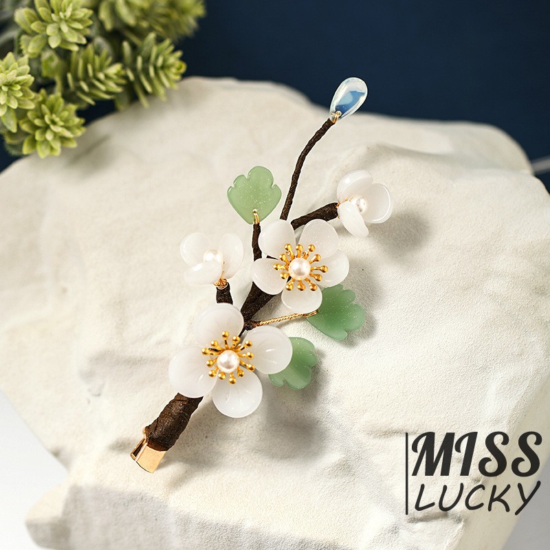 Trâm Cài Tóc Hình Hoa Đính Ngọc Trai Thanh Lịch Cho Nữ