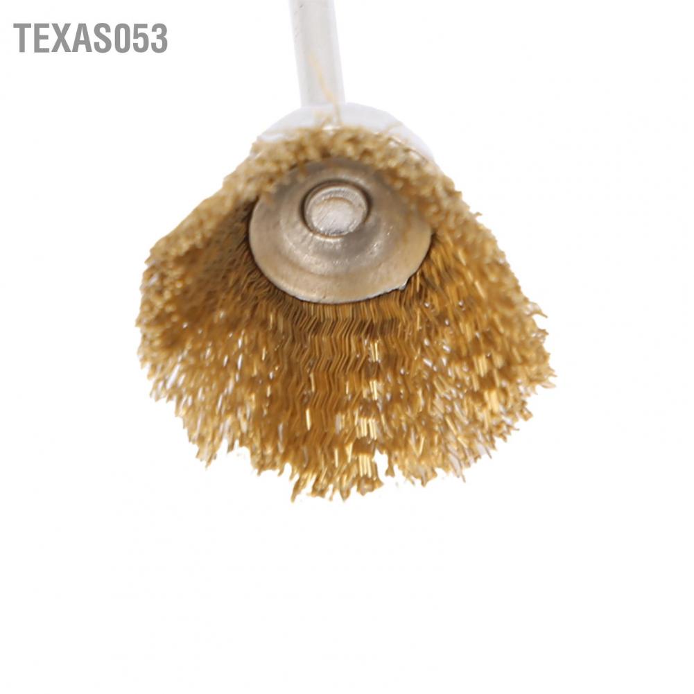 Texas053 Dây đồng thau Máy khoan móng tay Bit làm sạch Bàn chải đánh bóng Đầu Dụng cụ Phụ kiện