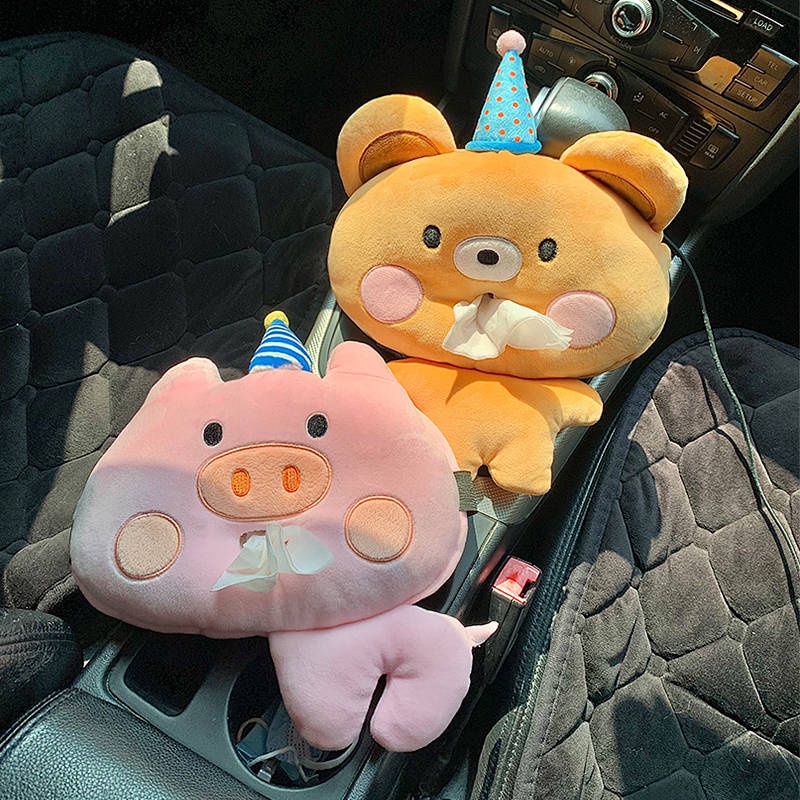 Car Tissue Box Creative Hanging Cute Personality Car Accessories Armrest Box Internet Celebrity Car Tissue Box Car Female e0R8