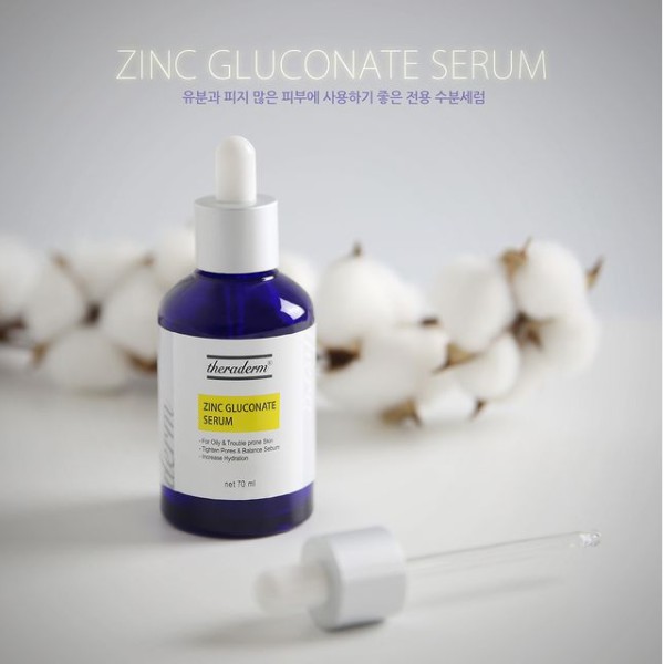 Serum dưỡng ẩm, kiềm dầu cho da dầu mụn Zinc Gluconate 70ml