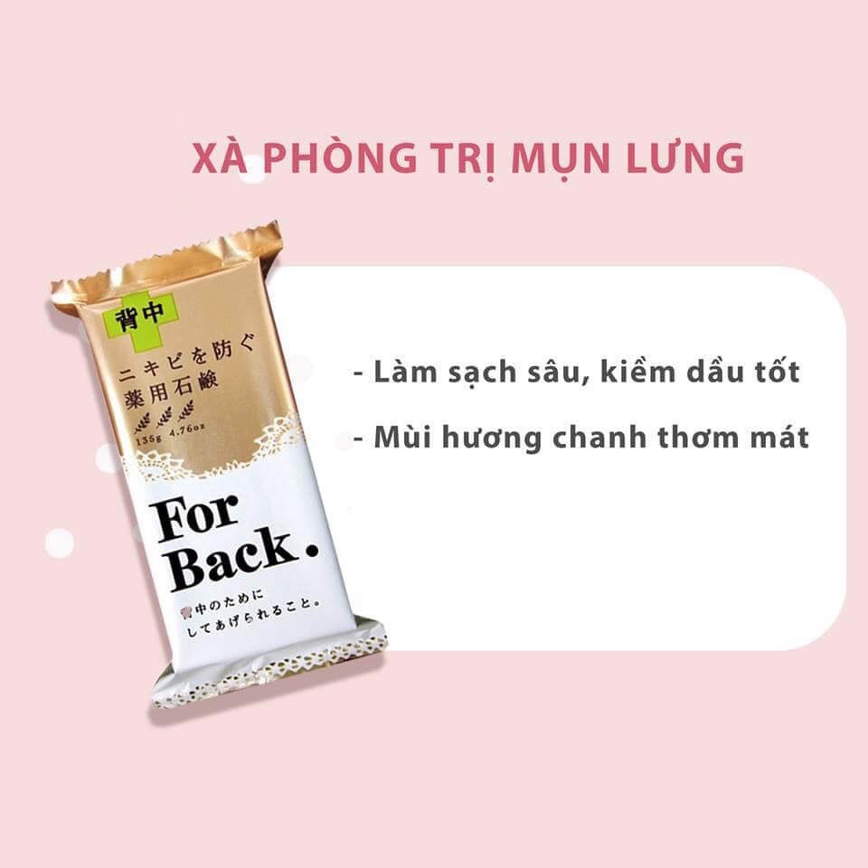 Xà Phòng Giảm Mụn Lưng, Làm Sạch Bã Nhờn Pelican For Back Medicated Soap 135g