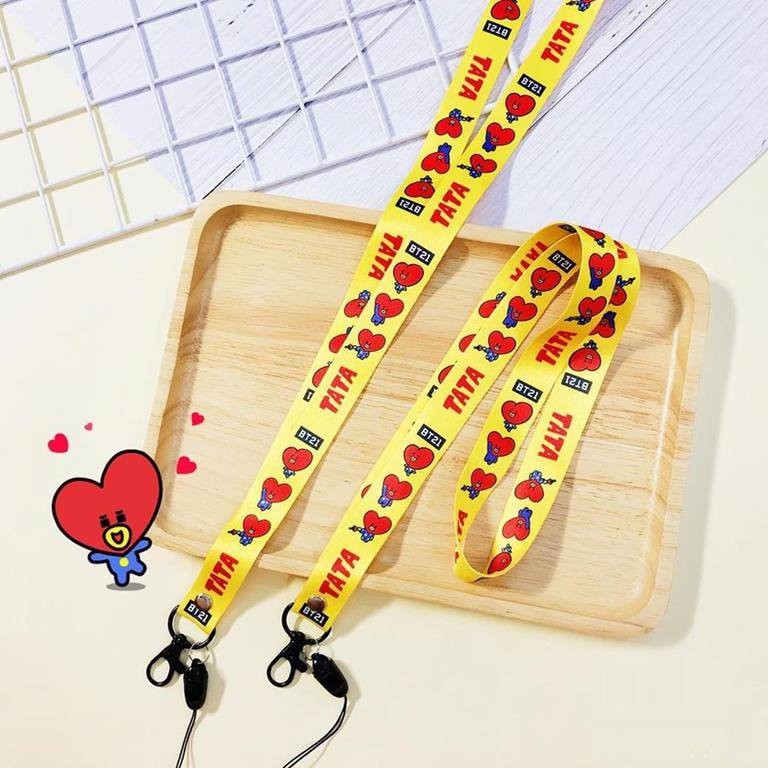 Strap/Dây đeo thẻ/điện thoại idol MZ BT21 Tata Chimmy Cooky