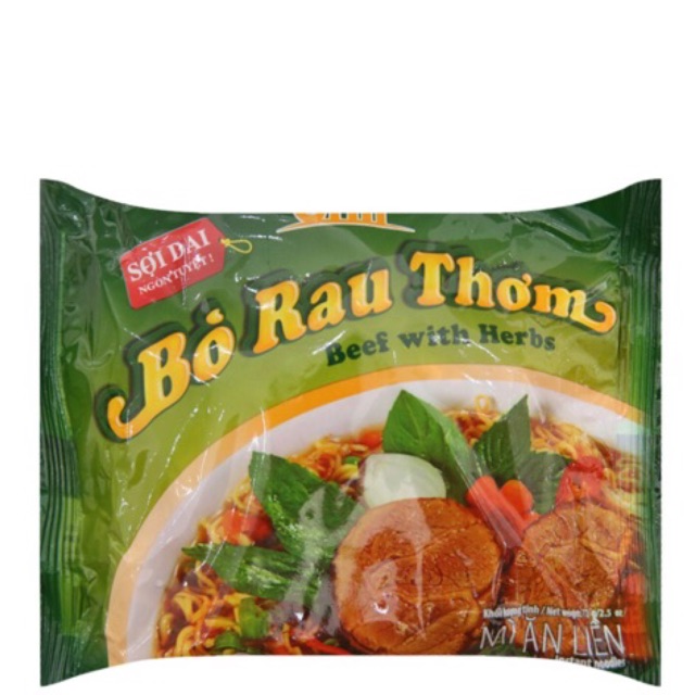 ( HSD: T5/2022) Thùng 30 gói mì bò rau thơm ( 30 gói x 72g) | BigBuy360 - bigbuy360.vn