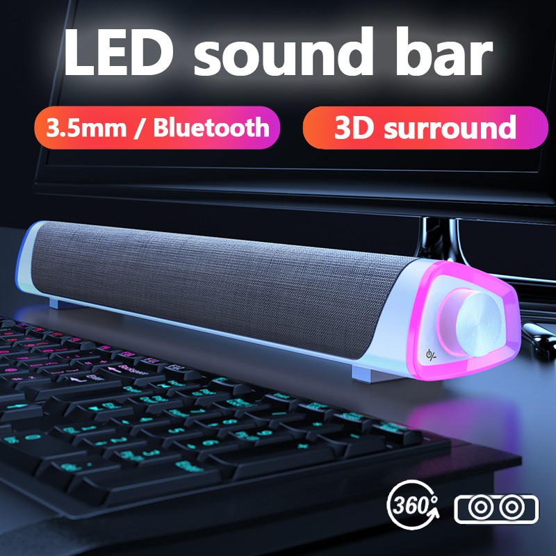 Loa siêu trầm có dây kết nối Bluetooth mini USB dành cho laptop/máy tính để bàn/máy chơi game PS4