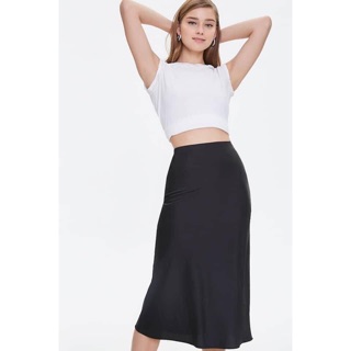 F21 Midi Satin Skirt