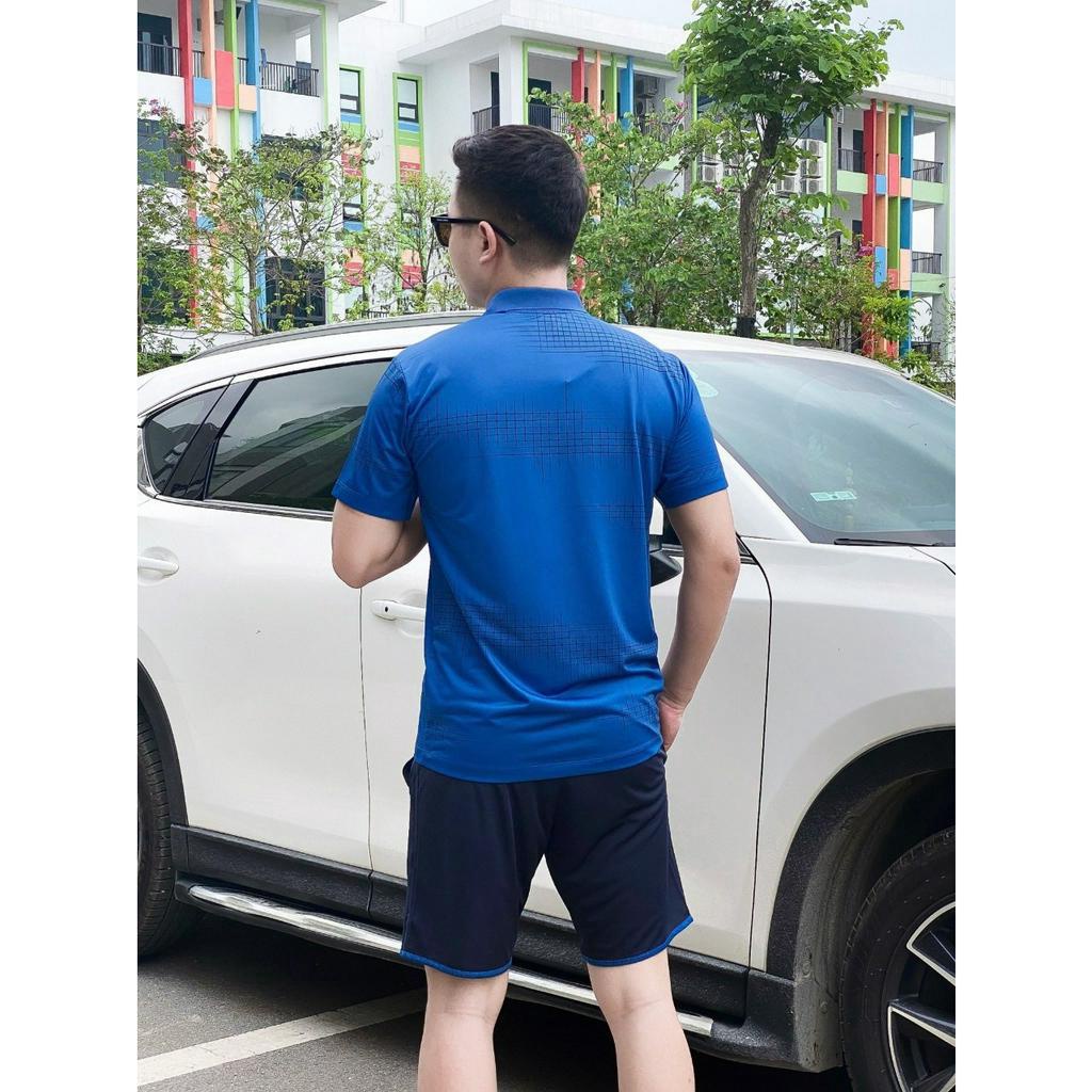 Bộ quần áo hè Uniqlo xanh dương kẻ ô vuông - Thời Trang Thể Thao WinMax